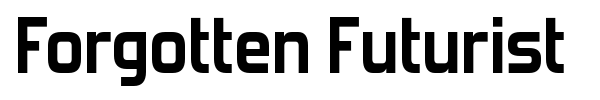 Forgotten Futurist font preview